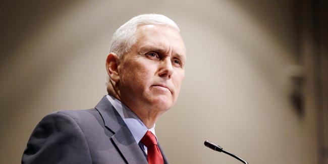 Indiana Gov. Mike Pence announces that the Centers for Medicaid and Medicare Services had approved the state's waiver request for the plan his administration calls HIP 2.0 during a speech in Indianapolis, Tuesday, Jan. 27, 2015.  (AP Photo/Michael Conroy)